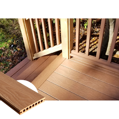 Anti Slip Surface Hollow Panel Composite Decking With Capped Shield