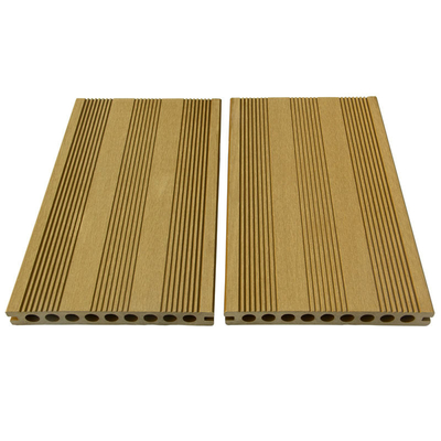 150*25mm WPC Fiber Hollow Composite Decking Recycled Cedar Color