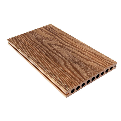 Outdoor Plastic Wood Grain Hollow Composite Decking Cedar Color Recycled 2.2m 2.7m 3.6m