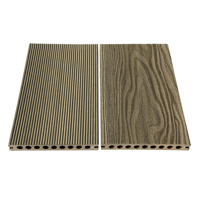 Outdoor Plastic Wood Grain Hollow Composite Decking Cedar Color Recycled 2.2m 2.7m 3.6m