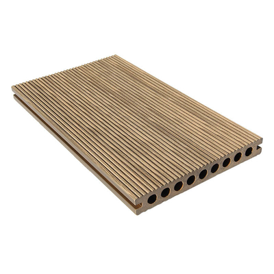 Outdoor Plastic Wood Grain Hollow Composite Decking Cedar Color Recycled 2.2m 2.7m 3.6m