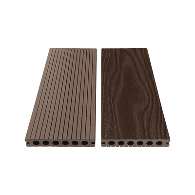 Anti Mildew Hollow Core Composite Decking CNAS Woodgrain Color