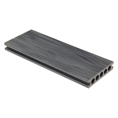 WPC 140mm Hollow Composite Decking Boards Groove Surface Art Color For Villa
