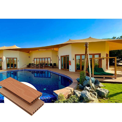 Anti Mildew Hollow Core Composite Decking CNAS Woodgrain Color