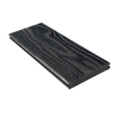 3D Wood Grain Recycled Solid Composite Decking No Splinter Blue Gray