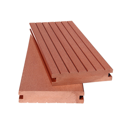 Cedar Look Outside Solid Composite Deck Boards Anti UV 140*30mm