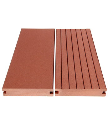 Cedar Look Outside Solid Composite Deck Boards Anti UV 140*30mm