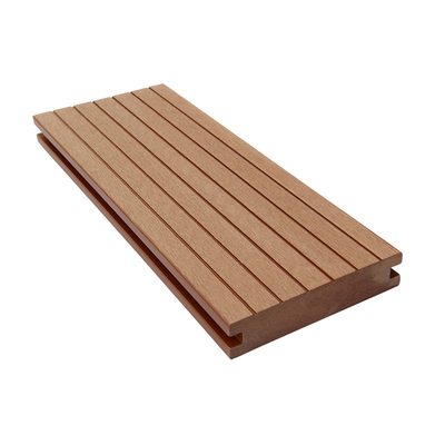 Cedar Look Outside Solid Composite Deck Boards Anti UV 140*30mm