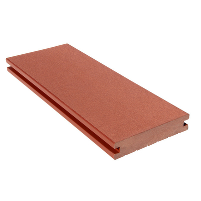 Recyclable Plastic Cedar Look Solid Composite Decking Material 140x30mm
