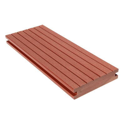 Recyclable Plastic Cedar Look Solid Composite Decking Material 140x30mm