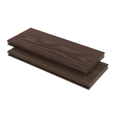 Waterproof Solid Composite Wood Decking With No Plastic Feel