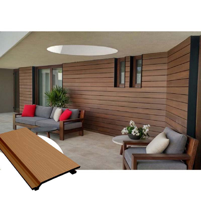 Dark Teak Fireproof Composite External Cladding Easy Installation
