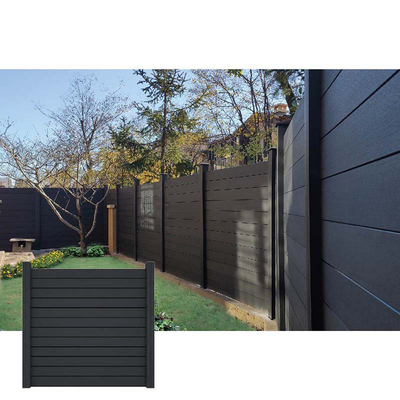 Backyard 3D Wood Grain Composite Fence Boards Innocuous Anti UV