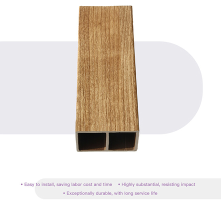 70x50mm Mold Resistance WPC Timber Tube ISO Hollow Wooden Tube