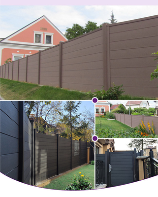 Blue Grey Anti Rot Composite Wood Fences Waterproof Planks No Splinter