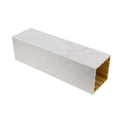 Hotels Wood Grain Hollow Wooden Tube 100x100mm Easy Installation