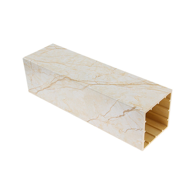 Hotels Wood Grain Hollow Wooden Tube 100x100mm Easy Installation