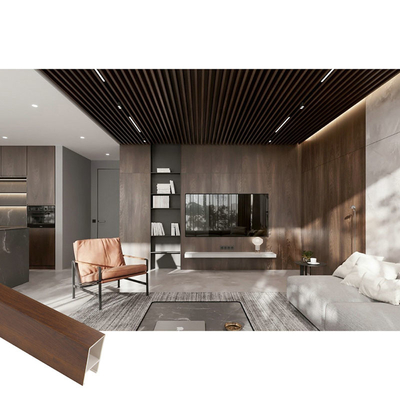ISO9001 Restaurant Wood Ceiling Panels Material Durability 25x50mm