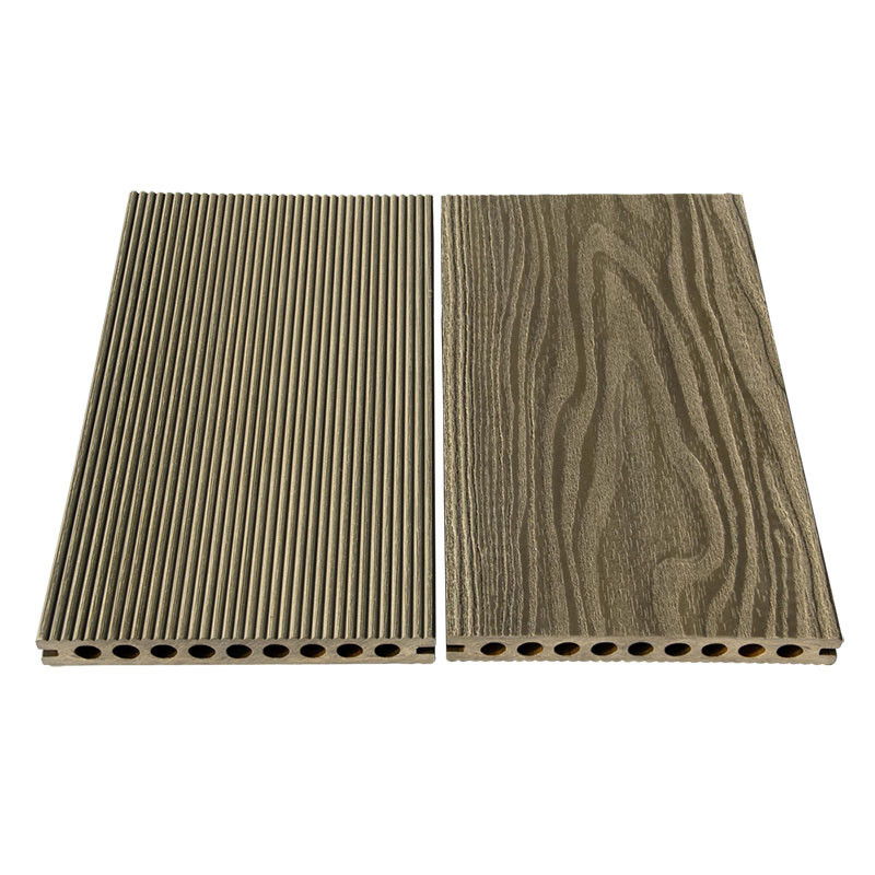 Outdoor Plastic Wood Grain Hollow Composite Decking Cedar Color Recycled 2.2m 2.7m 3.6m