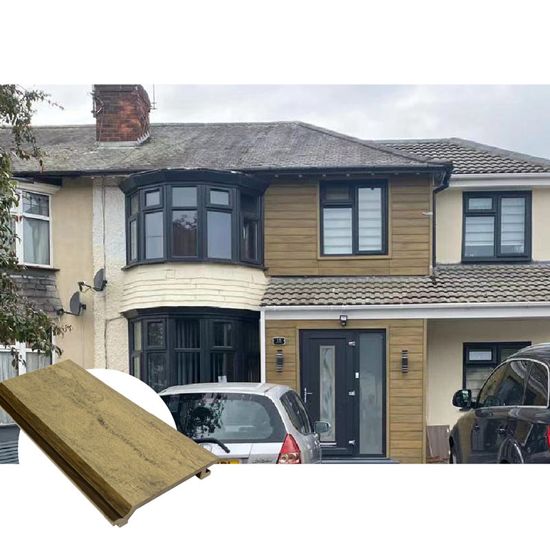 HDPE Fade Resistant Exterior Wall Cladding For Villa Natural Look Wood Panels