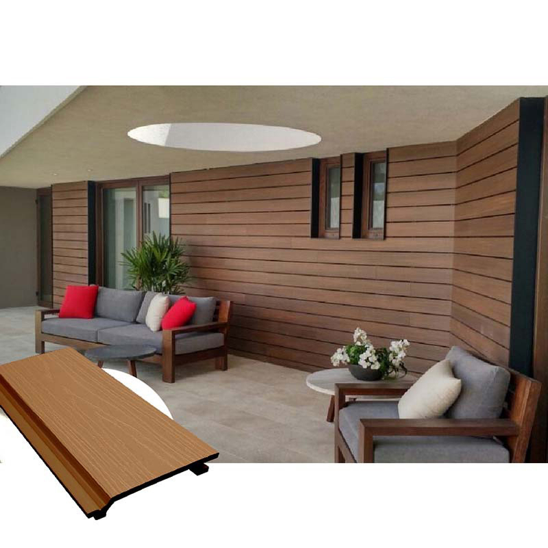 Dark Teak Fireproof Composite External Cladding Easy Installation