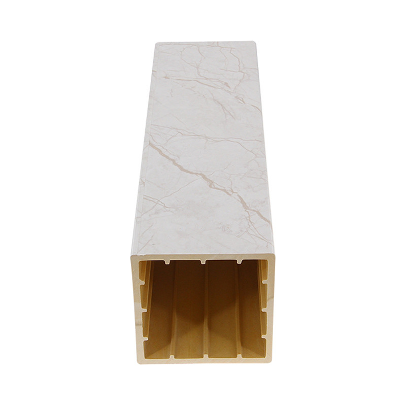 Hotels Wood Grain Hollow Wooden Tube 100x100mm Easy Installation