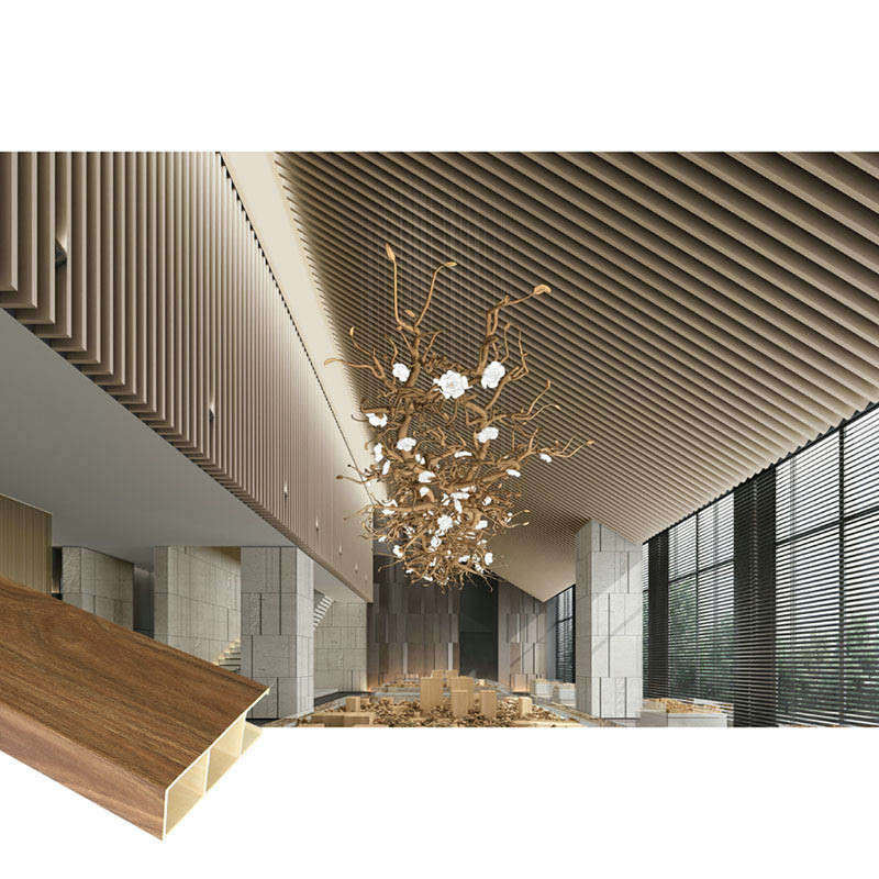 Waterproof CNAS Wooden Ceiling Panels Material Anti Insect 50x150mm