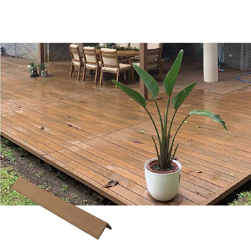 ISO9001 140mm Composite Decking Boards Durability No Splinter Corner Trim
